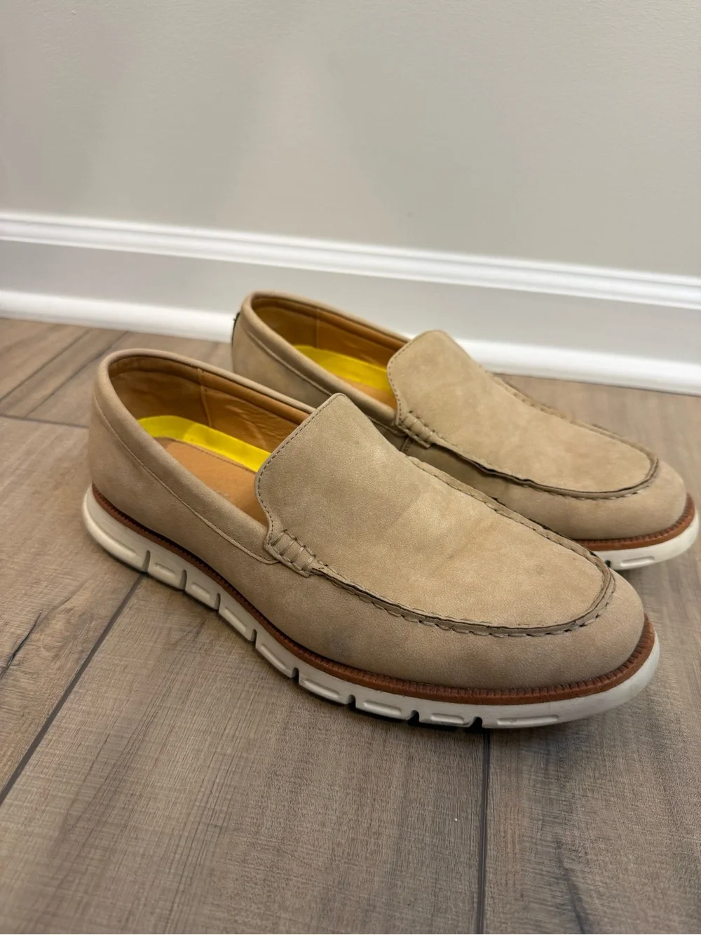 Nine West Men’s Keane Beige Suede Slip-On Loafers